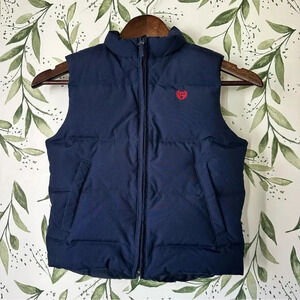 Chaps down puffer vest for youth boy. Size 4. Navy.